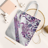 Mawhero Paua shell Kowhaiwhai Taniko Personalised Tote Bag Turtle Tattoo Maori Tribal Style