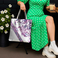 Mawhero Paua shell Kowhaiwhai Taniko Personalised Tote Bag Turtle Tattoo Maori Tribal Style