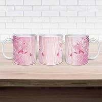 Breast Cancer Awareness Ceramic Mug Maile Pikake Lokelani Crown Flower Lei Inspired LT9 - Polynesian Pride