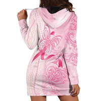 Breast Cancer Awareness Hoodie Dress Maile Pikake Lokelani Crown Flower Lei Inspired