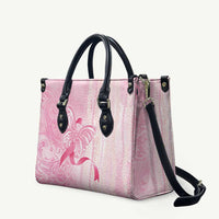 Breast Cancer Awareness Leather Bag Maile Pikake Lokelani Crown Flower Lei Inspired