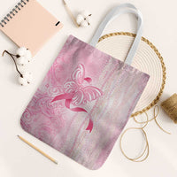 Breast Cancer Awareness Tote Bag Maile Pikake Lokelani Crown Flower Lei Inspired