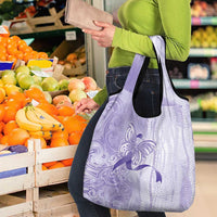 Epilepsy Awareness Grocery Bag Maile Pikake Lokelani Crown Flower Lei Inspired