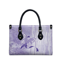 Epilepsy Awareness Leather Bag Maile Pikake Lokelani Crown Flower Lei Inspired