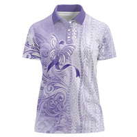 Epilepsy Awareness Women Polo Shirt Maile Pikake Lokelani Crown Flower Lei Inspired