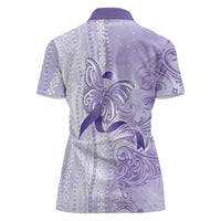Epilepsy Awareness Women Polo Shirt Maile Pikake Lokelani Crown Flower Lei Inspired