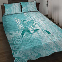 PTSD Awareness Quilt Bed Set Maile Pikake Lokelani Crown Flower Lei Inspired