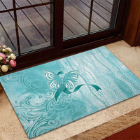 PTSD Awareness Rubber Doormat Maile Pikake Lokelani Crown Flower Lei Inspired