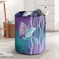 Suicide Prevention Awareness Laundry Basket Maile Pikake Lokelani Crown Flower Lei Inspired