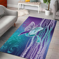 Suicide Prevention Awareness Area Rug Maile Pikake Lokelani Crown Flower Lei Inspired