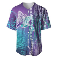 Suicide Prevention Awareness Baseball Jersey Maile Pikake Lokelani Crown Flower Lei Inspired LT9 Multicolor - Polynesian Pride