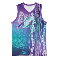 Suicide Prevention Awareness Basketball Jersey Maile Pikake Lokelani Crown Flower Lei Inspired