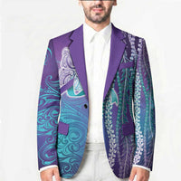 Suicide Prevention Awareness Blazer Maile Pikake Lokelani Crown Flower Lei Inspired