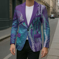 Suicide Prevention Awareness Blazer Maile Pikake Lokelani Crown Flower Lei Inspired