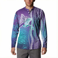 Suicide Prevention Awareness Button Sweatshirt Maile Pikake Lokelani Crown Flower Lei Inspired