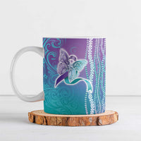 Suicide Prevention Awareness Ceramic Mug Maile Pikake Lokelani Crown Flower Lei Inspired