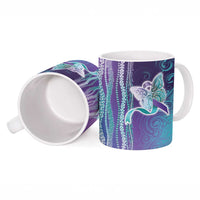 Suicide Prevention Awareness Ceramic Mug Maile Pikake Lokelani Crown Flower Lei Inspired