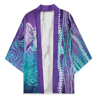 Suicide Prevention Awareness Kimono Maile Pikake Lokelani Crown Flower Lei Inspired