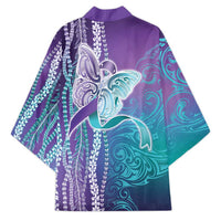 Suicide Prevention Awareness Kimono Maile Pikake Lokelani Crown Flower Lei Inspired