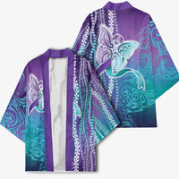 Suicide Prevention Awareness Kimono Maile Pikake Lokelani Crown Flower Lei Inspired