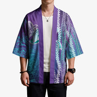 Suicide Prevention Awareness Kimono Maile Pikake Lokelani Crown Flower Lei Inspired