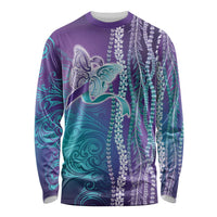 Suicide Prevention Awareness Long Sleeve Shirt Maile Pikake Lokelani Crown Flower Lei Inspired