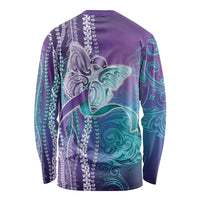 Suicide Prevention Awareness Long Sleeve Shirt Maile Pikake Lokelani Crown Flower Lei Inspired