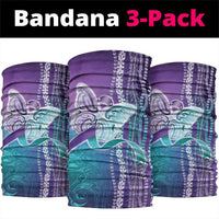 Suicide Prevention Awareness Neck Gaiter Maile Pikake Lokelani Crown Flower Lei Inspired