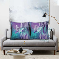 Suicide Prevention Awareness Pillow Cover Maile Pikake Lokelani Crown Flower Lei Inspired