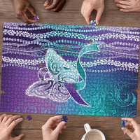 Suicide Prevention Awareness Puzzle Maile Pikake Lokelani Crown Flower Lei Inspired