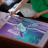 Suicide Prevention Awareness Puzzle Maile Pikake Lokelani Crown Flower Lei Inspired