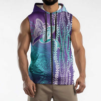 Suicide Prevention Awareness Sleeveless Zip Hoodie Maile Pikake Lokelani Crown Flower Lei Inspired