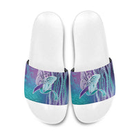 Suicide Prevention Awareness Slide Sandals Maile Pikake Lokelani Crown Flower Lei Inspired