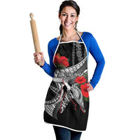 Hawaiian Honu Personalized Apron Black Tribal Hook Pattern