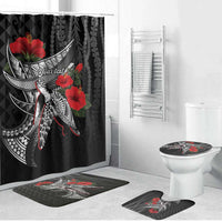 Hawaiian Honu Personalized Bathroom Set Black Tribal Hook Pattern