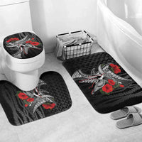 Hawaiian Honu Personalized Bathroom Set Black Tribal Hook Pattern