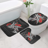 Hawaiian Honu Personalized Bathroom Set Black Tribal Hook Pattern