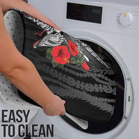 Hawaiian Honu Personalized Bathroom Set Black Tribal Hook Pattern