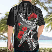 Hawaiian Honu Personalized Hawaiian Shirt Black Tribal Hook Pattern