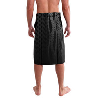 Hawaiian Honu Personalized Lavalava Black Tribal Hook Pattern LT9 - Polynesian Pride