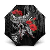 Hawaiian Honu Personalized Umbrella Black Tribal Hook Pattern