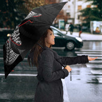 Hawaiian Honu Personalized Umbrella Black Tribal Hook Pattern