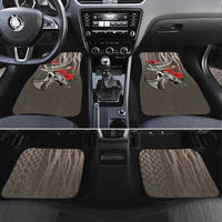 Hawaiian Honu Personalized Car Mats Mocha Mousse Hibiscus Tribal Hook Pattern