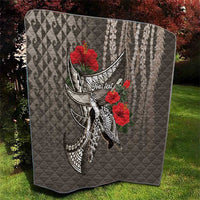 Hawaiian Honu Personalized Quilt Mocha Mousse Hibiscus Tribal Hook Pattern