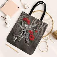 Hawaiian Honu Personalized Tote Bag Mocha Mousse Hibiscus Tribal Hook Pattern