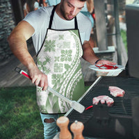 Green Hawaiian Quilt Pattern Apron Mixed Polynesian Tribal Arty - Polynesian Pride