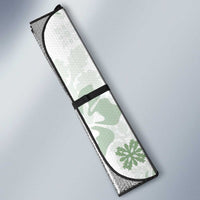 Green Hawaiian Quilt Pattern Auto Sun Shade Mixed Polynesian Tribal Arty - Polynesian Pride