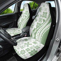 Green Hawaiian Quilt Pattern Car Seat Cover Mixed Polynesian Tribal Arty