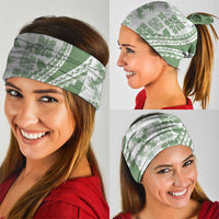 Green Hawaiian Quilt Pattern Neck Gaiter Mixed Polynesian Tribal Arty - Polynesian Pride