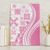 Pink Hawaiian Quilt Pattern Canvas Wall Art Mixed Polynesian Tribal Arty LT9 Without Frame Pink - Polynesian Pride